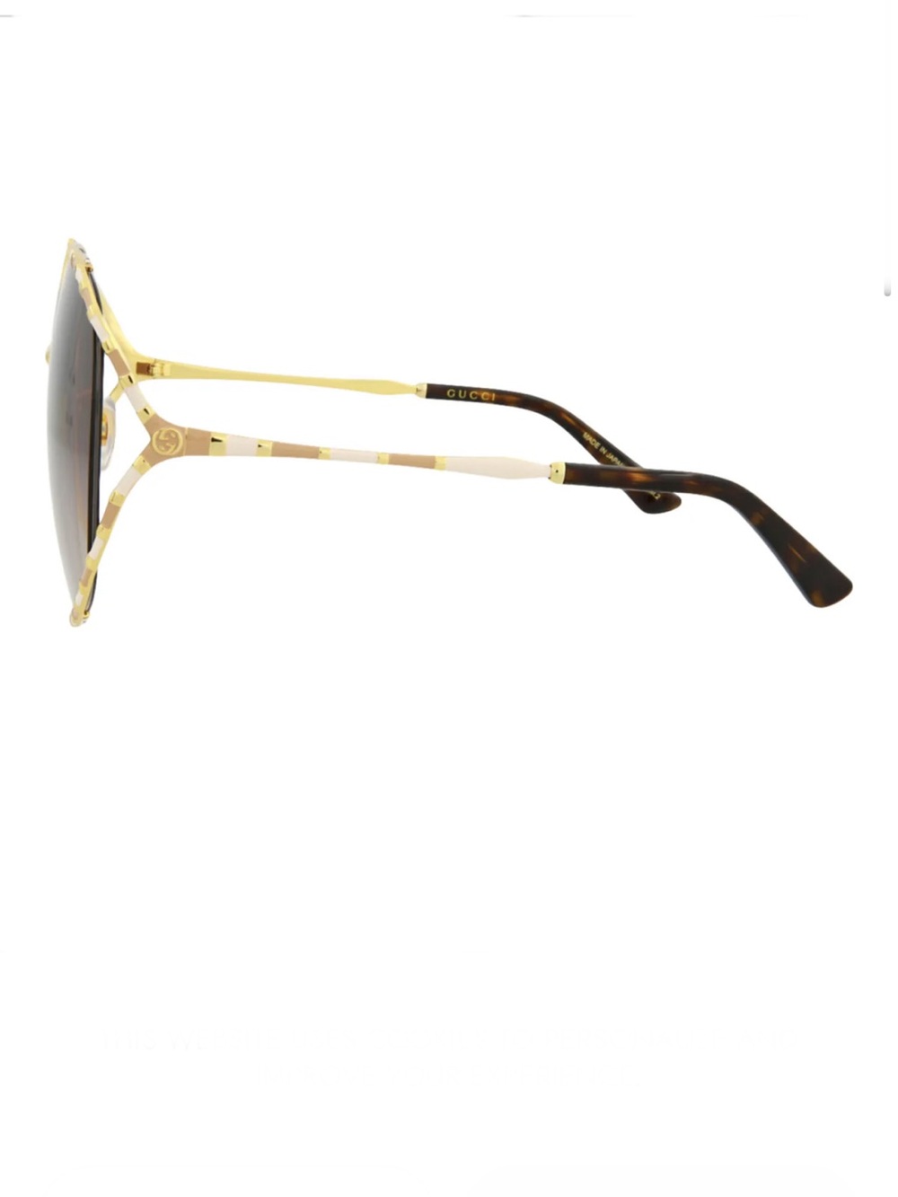 GUCCI Round GG0595S Gold Gradient Brown Sunglasses $595 Retail - Picture 6 of 16